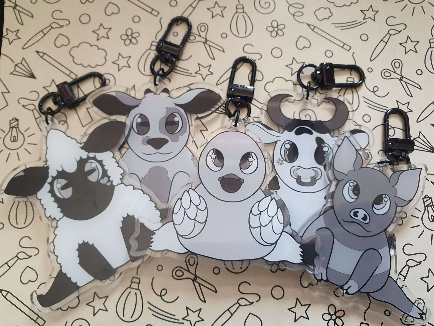 Farm Friends Keychains