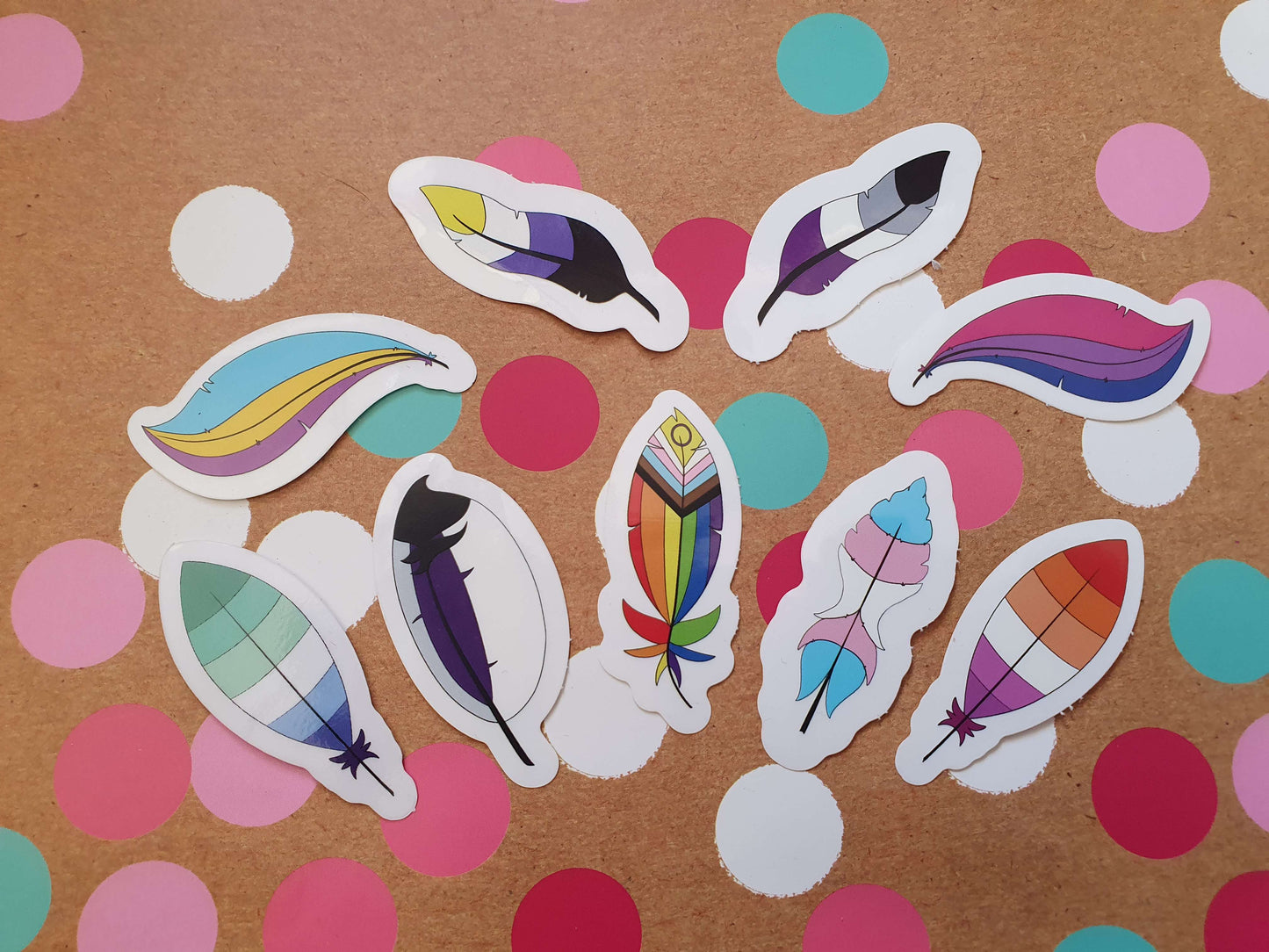 Pride Feather Stickers